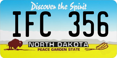 ND license plate IFC356