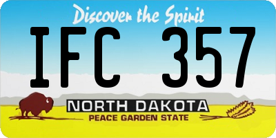 ND license plate IFC357