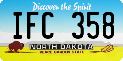 ND license plate IFC358