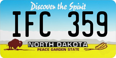 ND license plate IFC359
