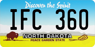 ND license plate IFC360