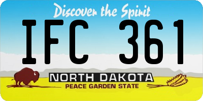 ND license plate IFC361