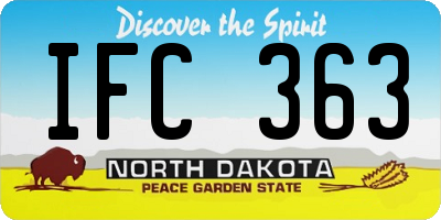 ND license plate IFC363
