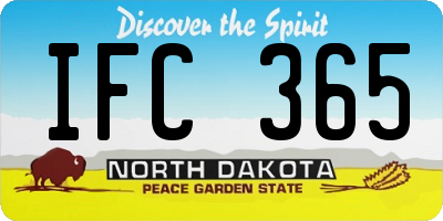 ND license plate IFC365