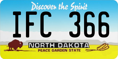 ND license plate IFC366
