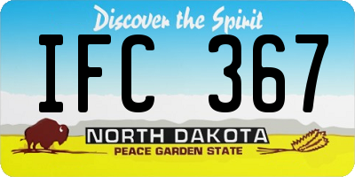 ND license plate IFC367
