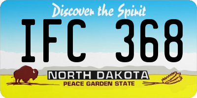 ND license plate IFC368