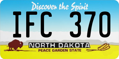 ND license plate IFC370