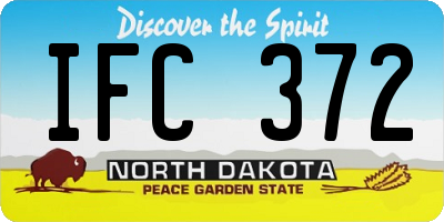 ND license plate IFC372