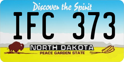 ND license plate IFC373