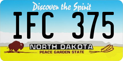 ND license plate IFC375
