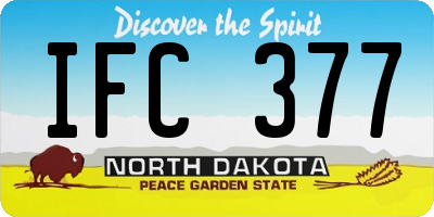 ND license plate IFC377