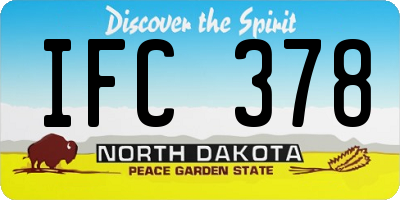 ND license plate IFC378