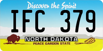 ND license plate IFC379