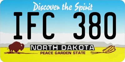 ND license plate IFC380