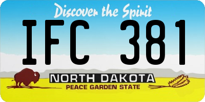 ND license plate IFC381