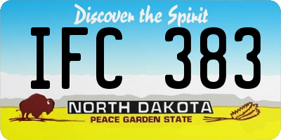 ND license plate IFC383