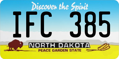 ND license plate IFC385