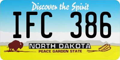 ND license plate IFC386