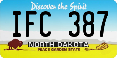 ND license plate IFC387