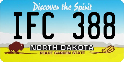 ND license plate IFC388