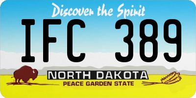 ND license plate IFC389