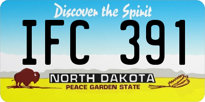 ND license plate IFC391