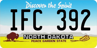 ND license plate IFC392