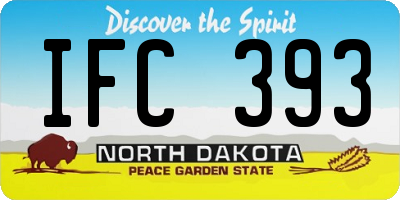 ND license plate IFC393