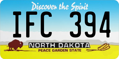 ND license plate IFC394