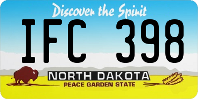 ND license plate IFC398
