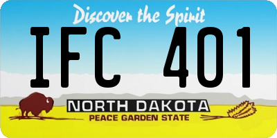 ND license plate IFC401
