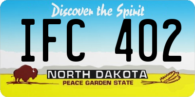 ND license plate IFC402