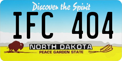 ND license plate IFC404