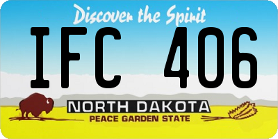 ND license plate IFC406