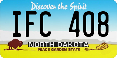 ND license plate IFC408