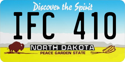 ND license plate IFC410
