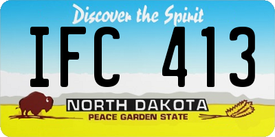 ND license plate IFC413
