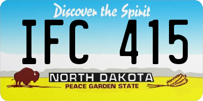 ND license plate IFC415