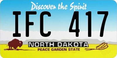 ND license plate IFC417