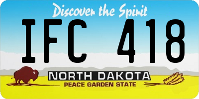 ND license plate IFC418