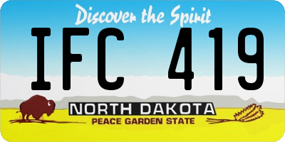 ND license plate IFC419