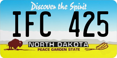 ND license plate IFC425
