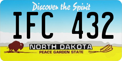 ND license plate IFC432