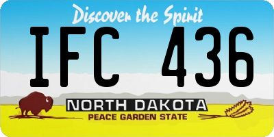 ND license plate IFC436