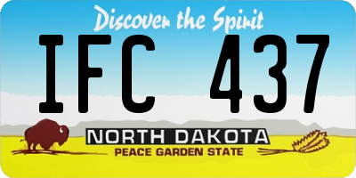 ND license plate IFC437