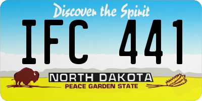 ND license plate IFC441