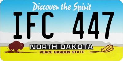ND license plate IFC447