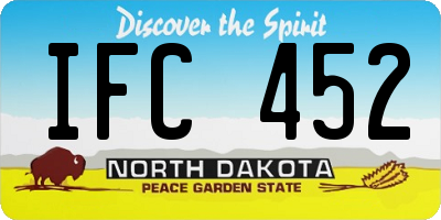 ND license plate IFC452