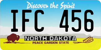ND license plate IFC456